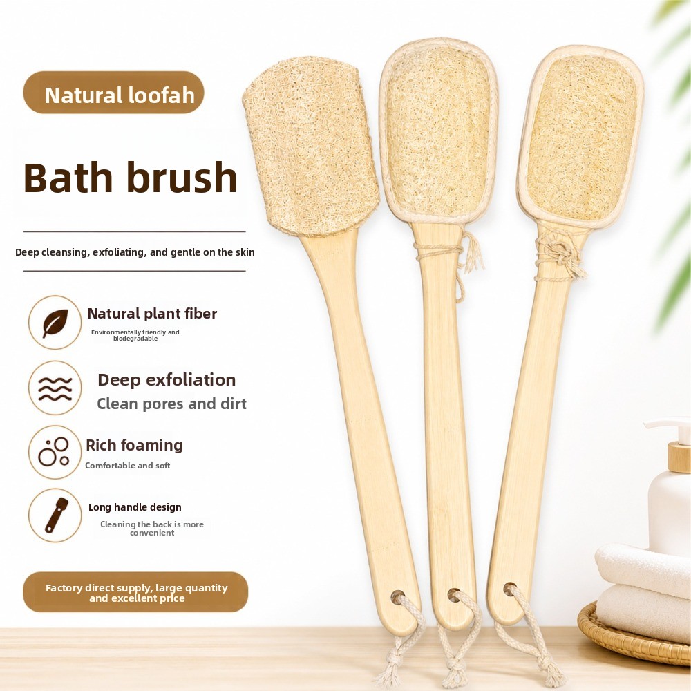 Body Loofah Natural - Dwustronna naturalna szczotka do kąpieli z