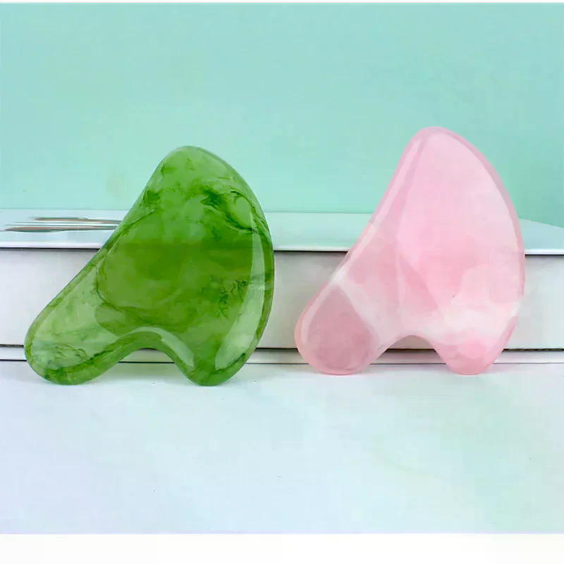 Gua Sha Tool Rose Quartz - Naturalny Kamień Jadeitowy Skrobak do Gouache