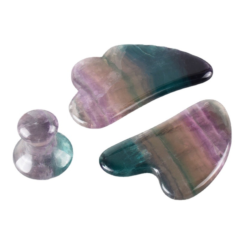 Spa Wellness And Beauty - Naturalny masażer jadeitowy Fluorite Gua Sha