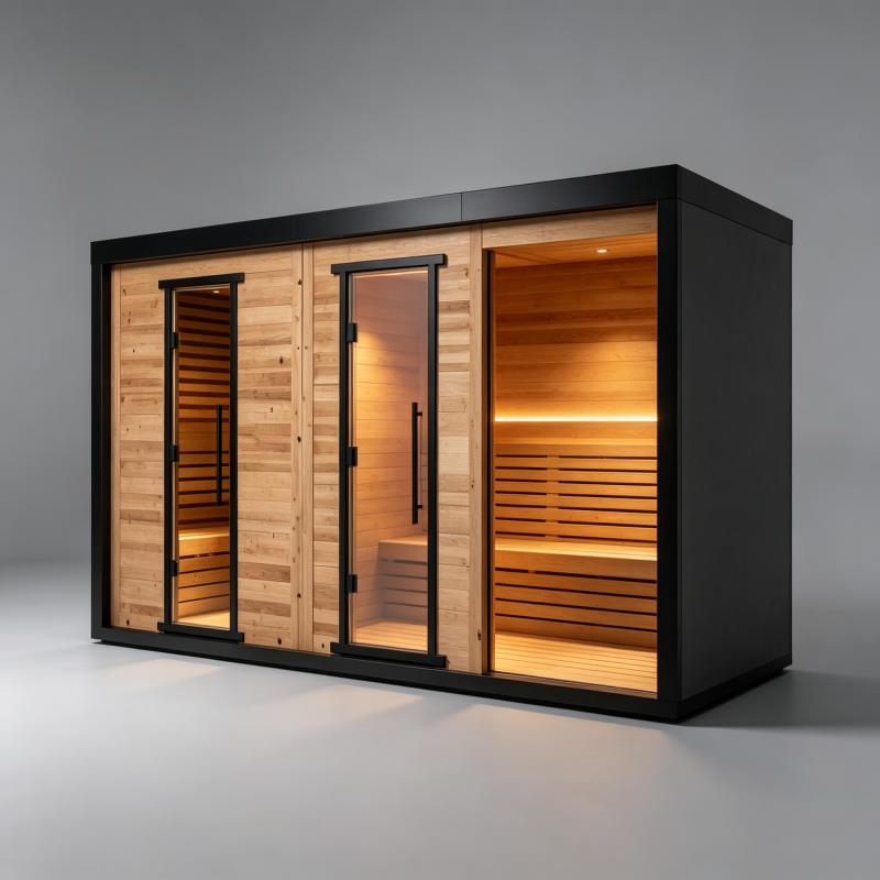 Dostosowana drewniana sauna do – Spa Wellness Resorts recenzja i cena