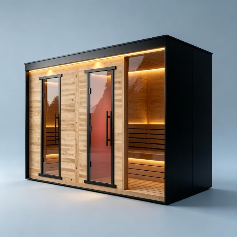 Dostosowana drewniana sauna do – Spa Wellness Resorts recenzja i cena