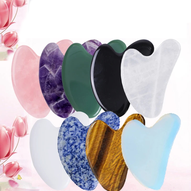 10 szt. Naturalny zestaw Jade  – Gua Sha Tool Rose Quartz recenzja i cena
