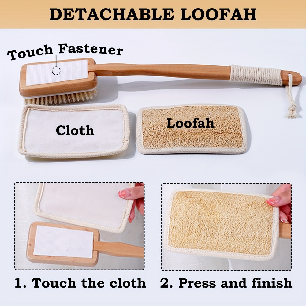 Długa drewniana szczotka do ką – Body Loofah Natural recenzja i cena