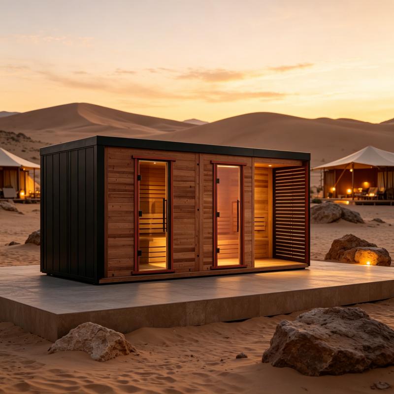 Dostosowana drewniana sauna do – Spa Wellness Resorts recenzja i cena