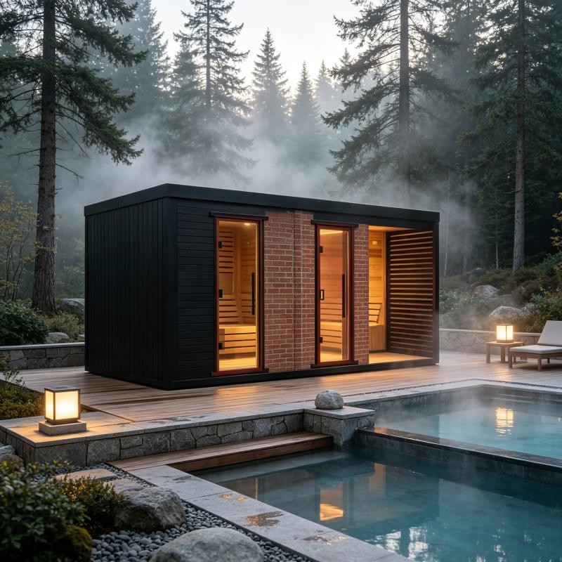 Dostosowana drewniana sauna do – Spa Wellness Resorts recenzja i cena